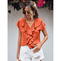 Women Flutter Sleeve Top