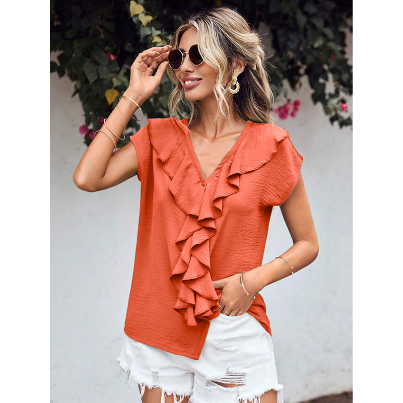 Women Flutter Sleeve Top