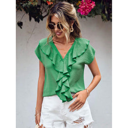 Women Flutter Sleeve Top