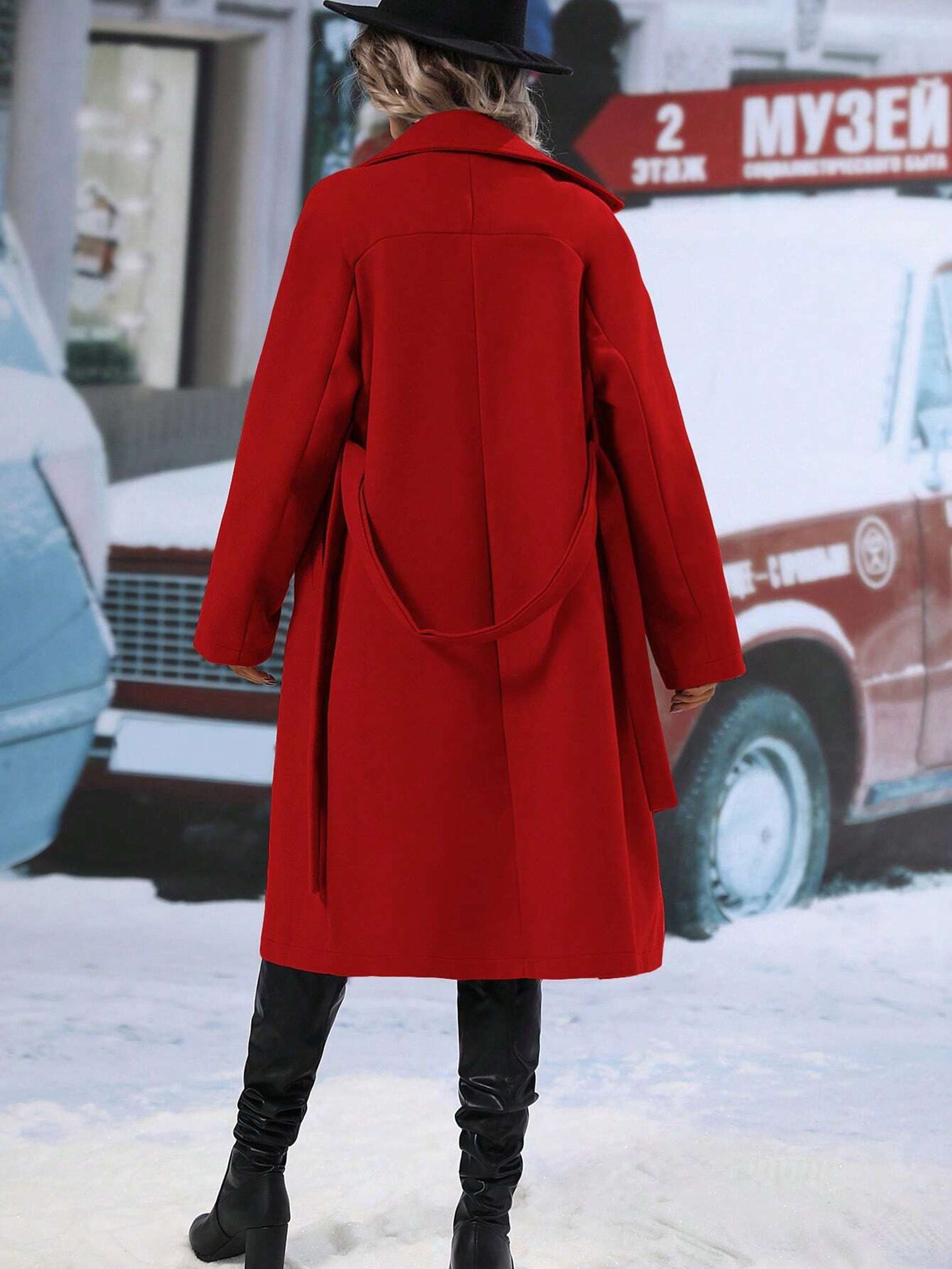 Women Double-Breasted Trench Coat