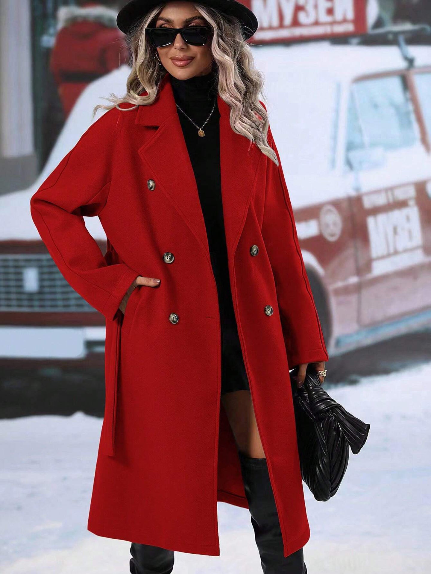 Women Double-Breasted Trench Coat