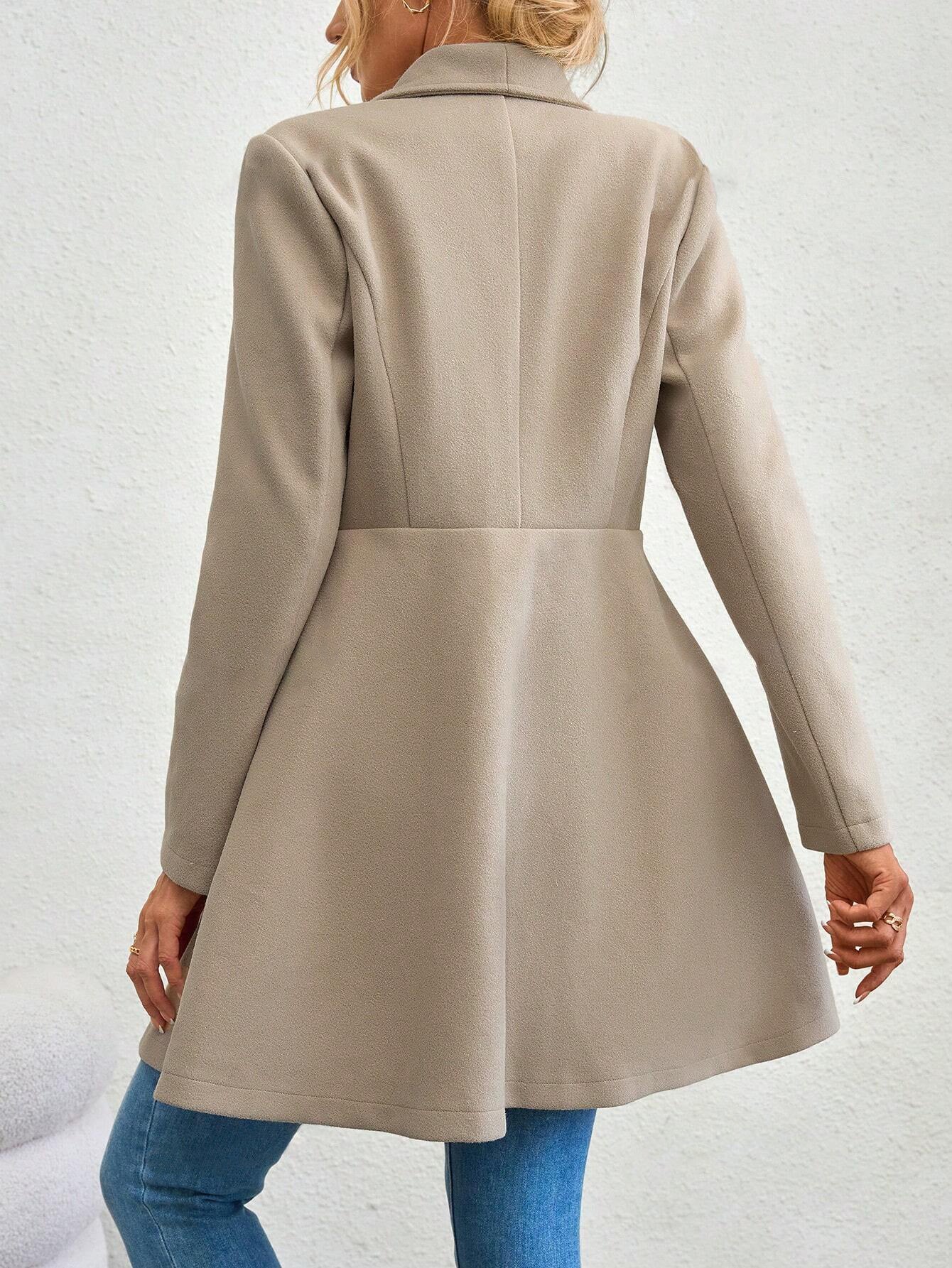 Shawl Collar Single-Breasted Overcoat