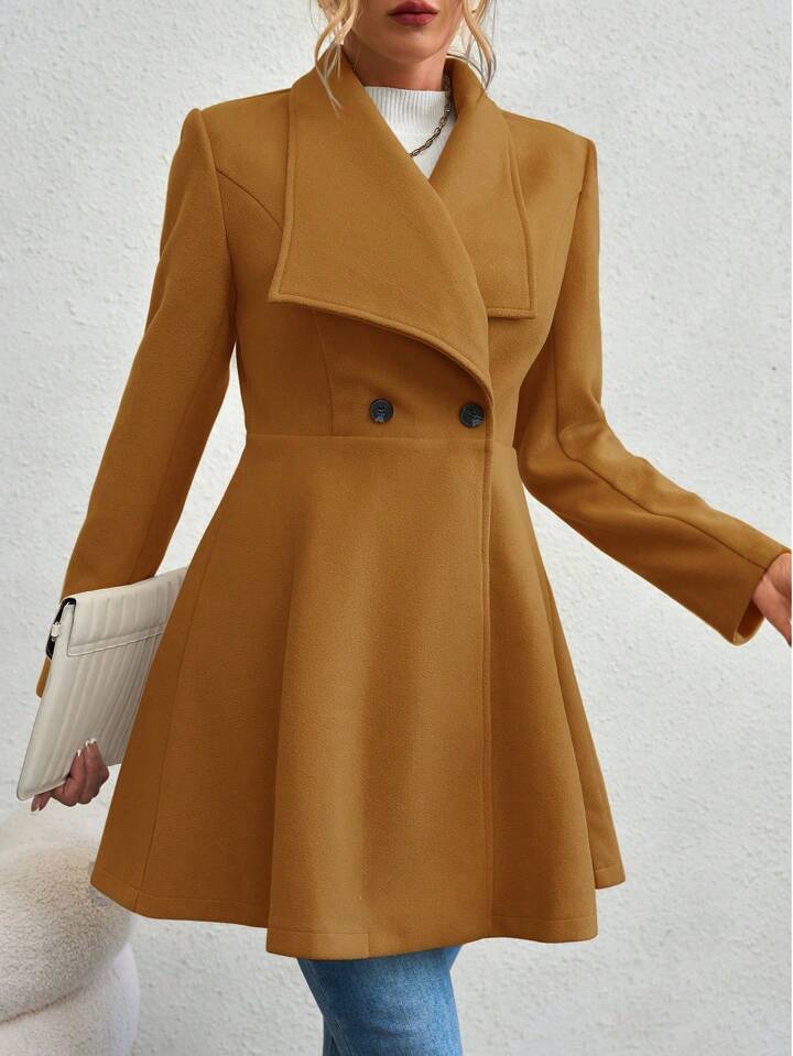 Women Double -Breasted Overcoat
