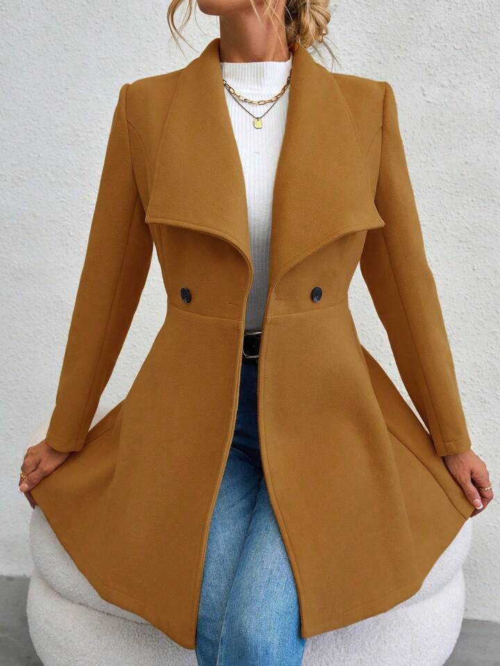 Women Double -Breasted Overcoat