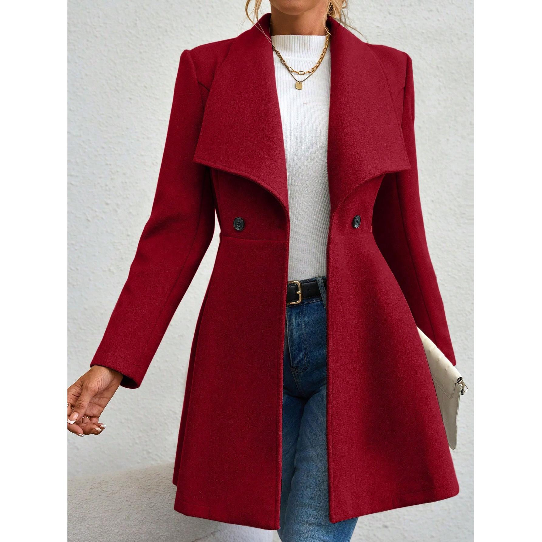 Women Double-Breasted Overcoat