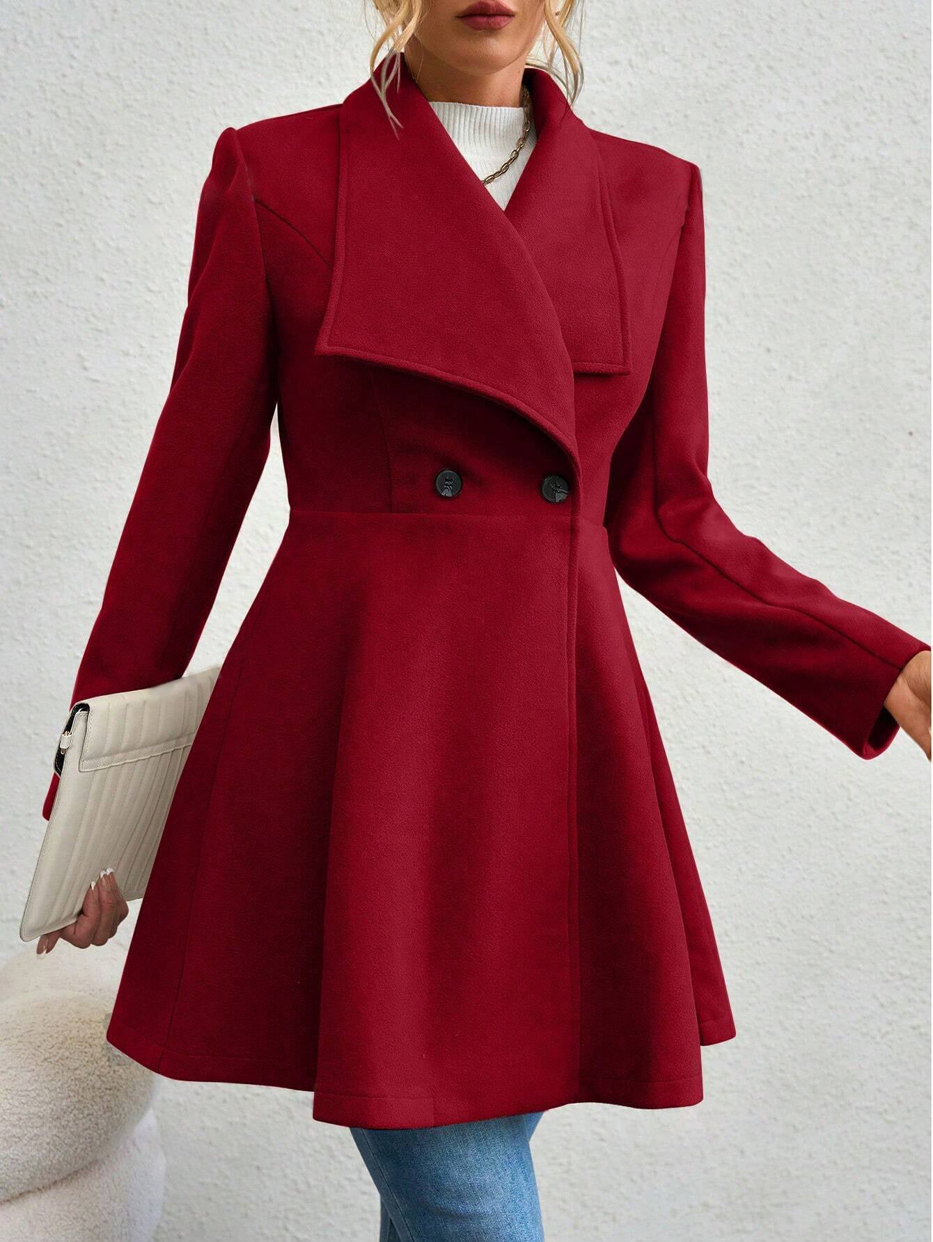 Women Double-Breasted Overcoat