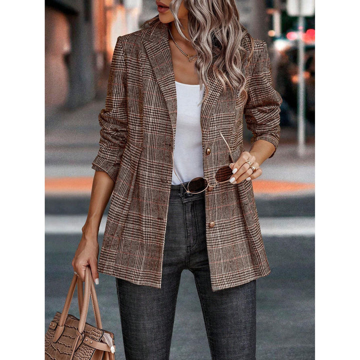 Checked Single-Breasted Overcoat