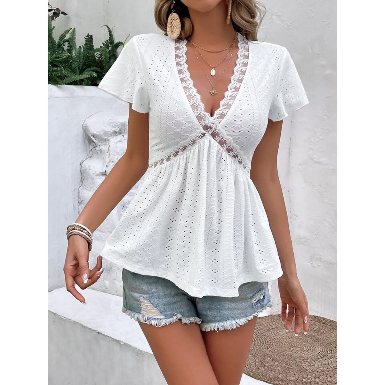 Net Peplum Top