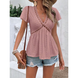 Women Net Peplum Top