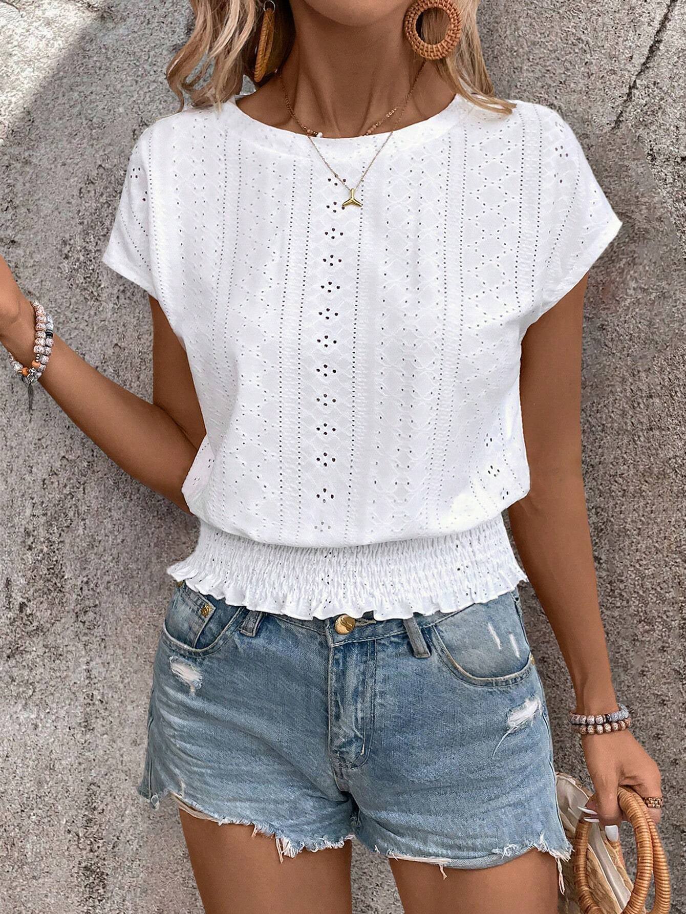 Women Flutter Sleeve Chiffon Top