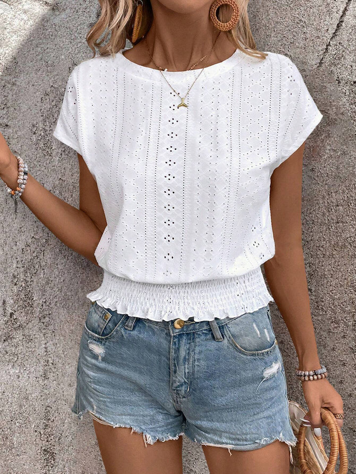 Women Flutter Sleeve Chiffon Top