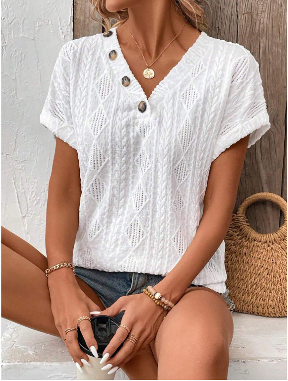Women Self Design Tank Top