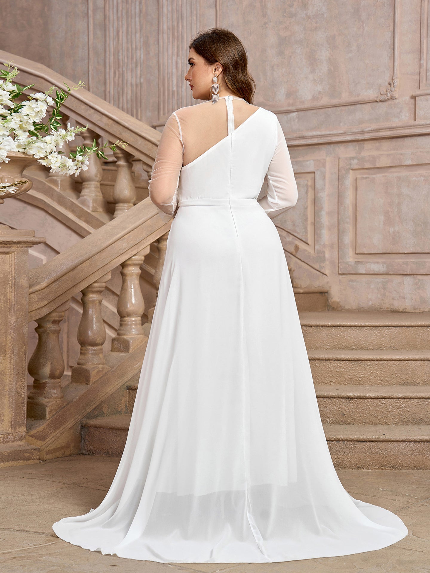 One Shoulder Fit & Flare Maxi Dress