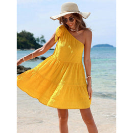 One Shoulder Fit & Flare Dress