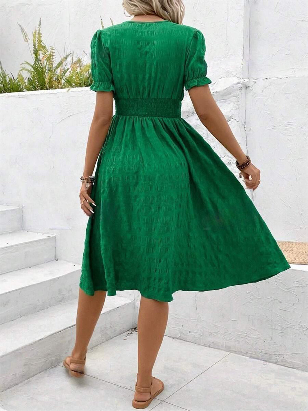 Women Green Midi Dress