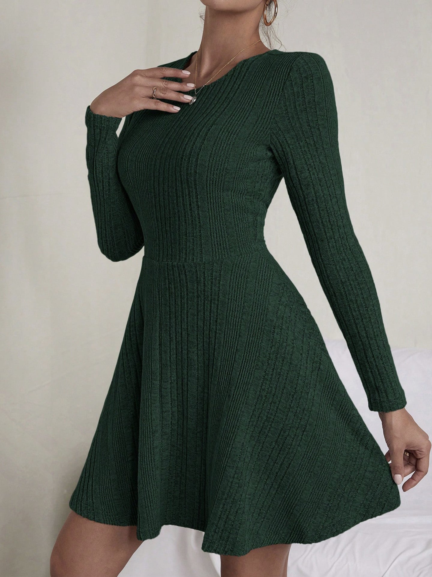 Jacquard Fit & Flare Dress