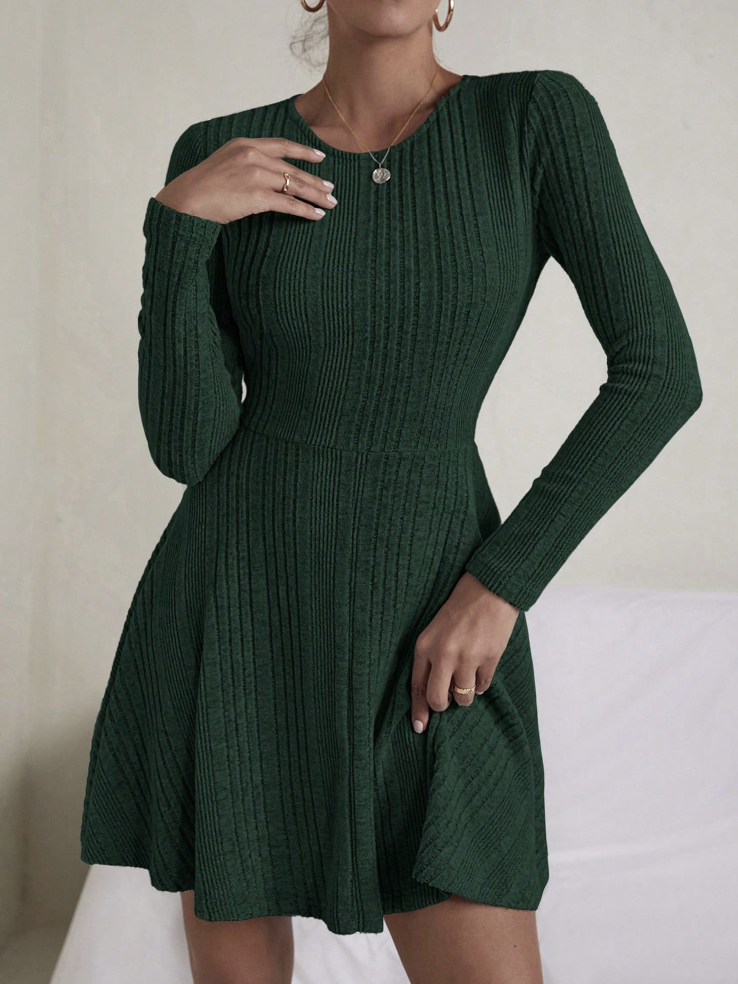 Jacquard Fit & Flare Dress