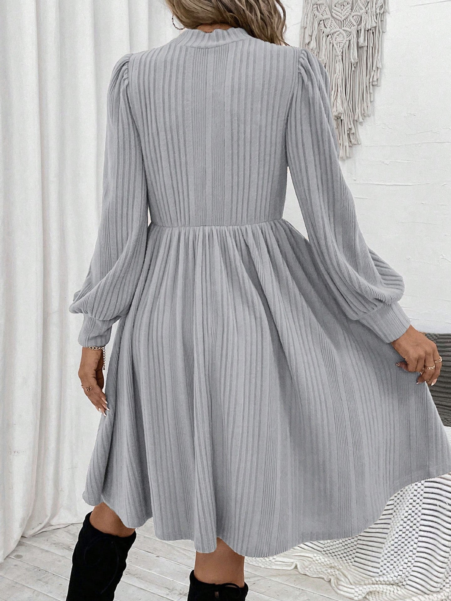 Jacquard Fit & Flare Dress