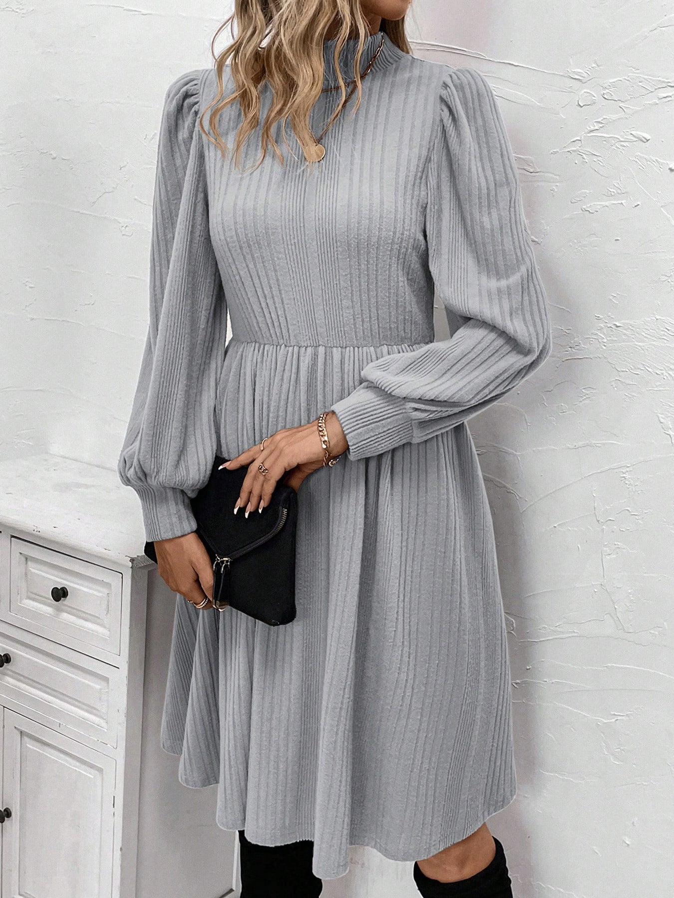 Jacquard Fit & Flare Dress