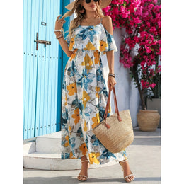 Women Floral Print A-Line Maxi Dress