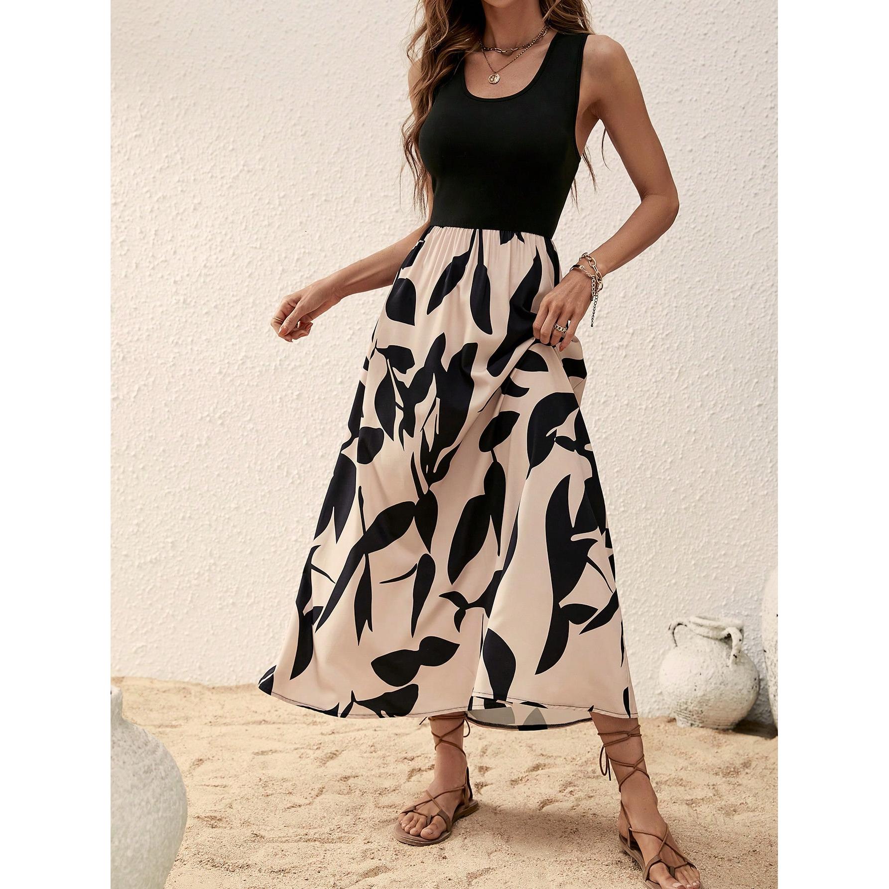 Print A-Line Midi Dress