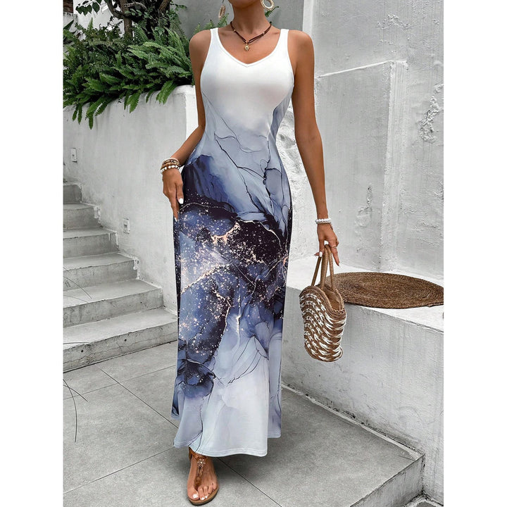 Print Bodycon Maxi Dress