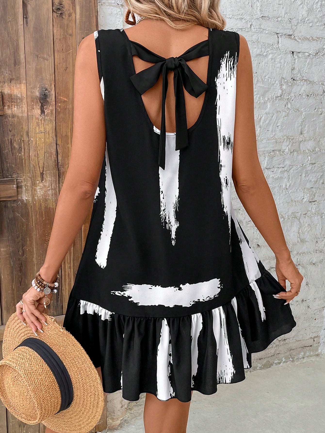 Print A-Line Dress