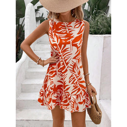 Floral Print Georgette Fit & Flare Dress