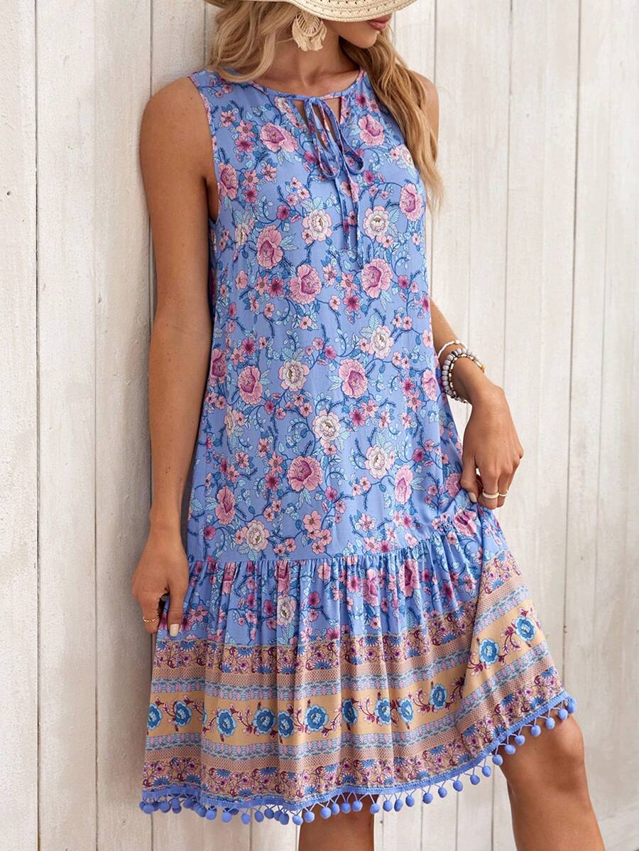 StyleCast Bohemian Floral A-Line Dress