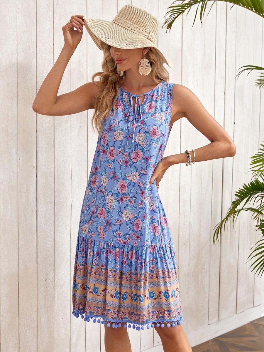 StyleCast Bohemian Floral A-Line Dress