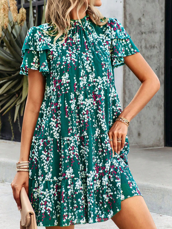 Floral Print A-Line Mini Dress