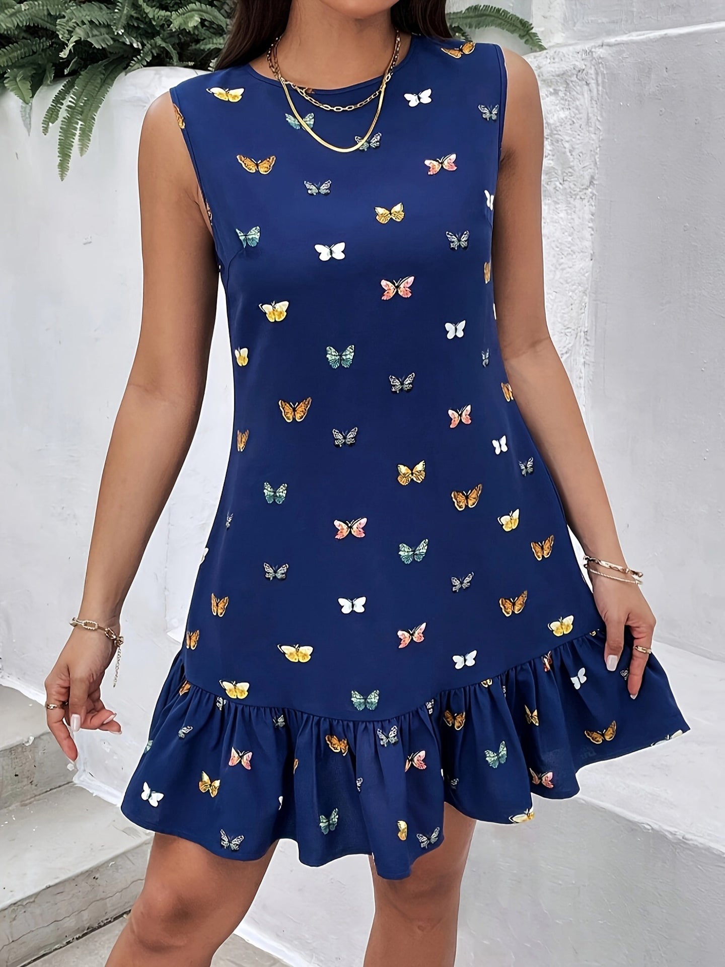 Women Graphic Printed Layered Fit & Flare Dress