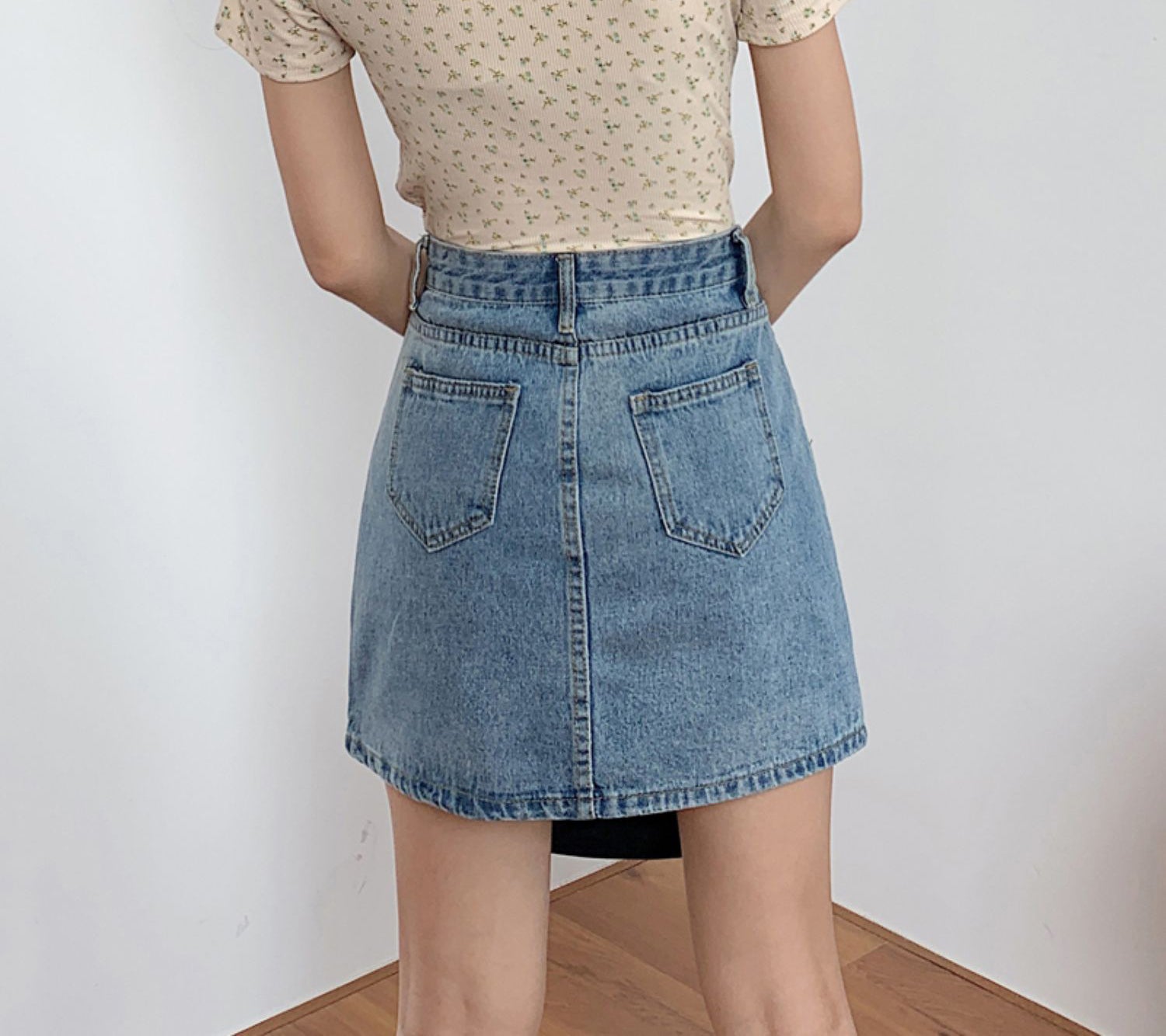 Straight Mini Skirt