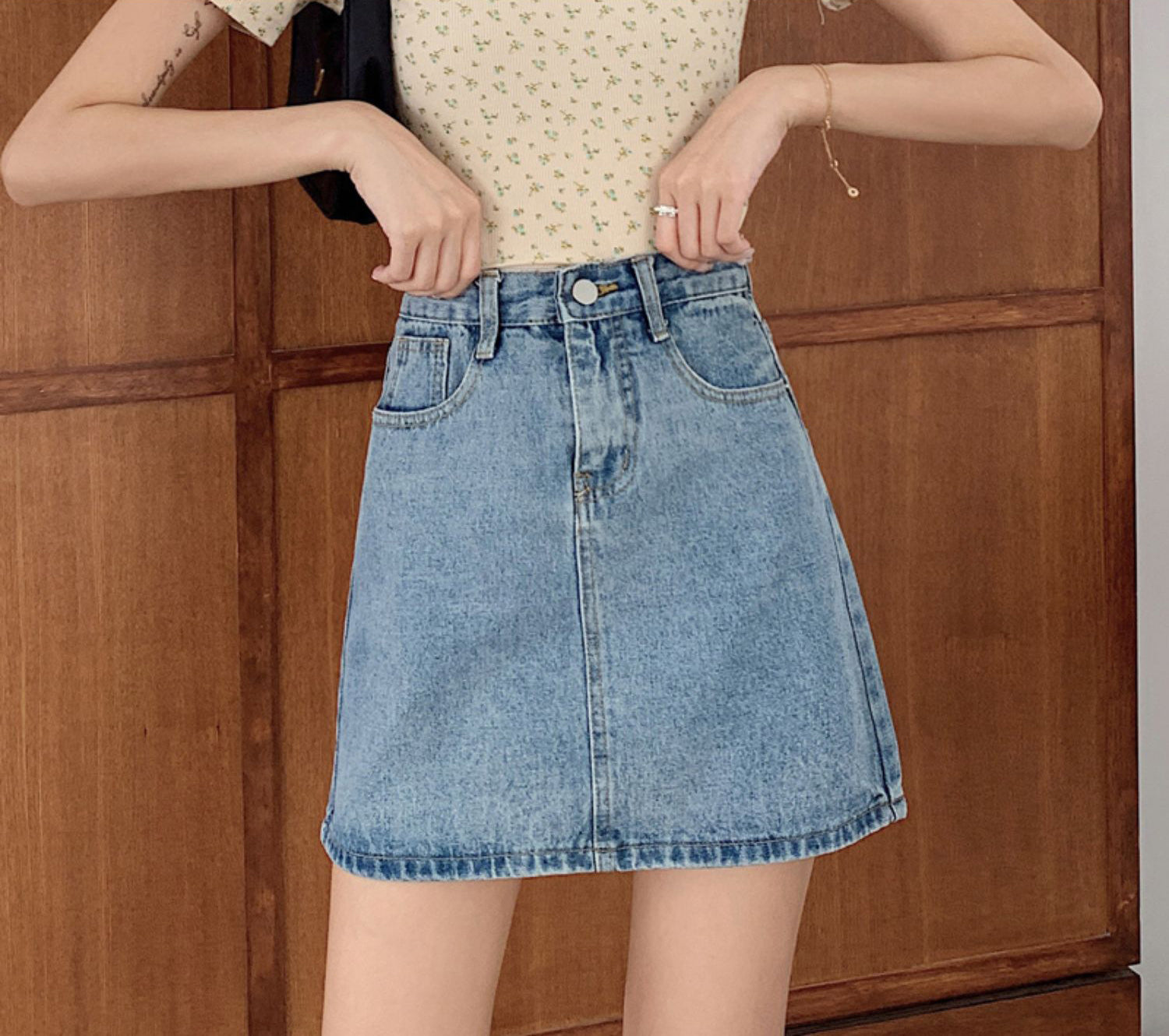 Straight Mini Skirt