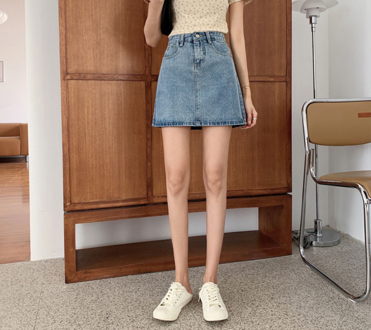 Straight Mini Skirt
