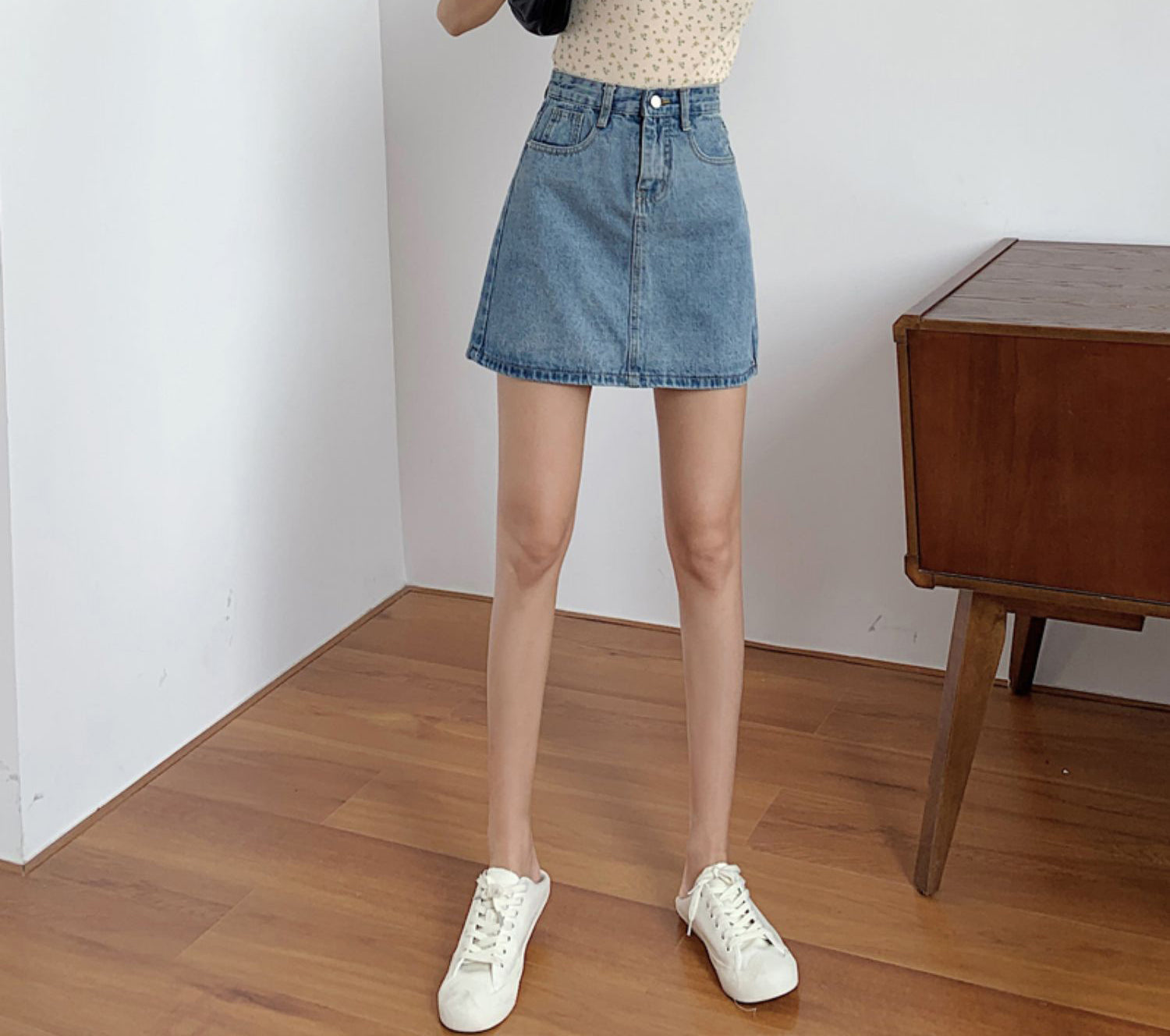 Straight Mini Skirt