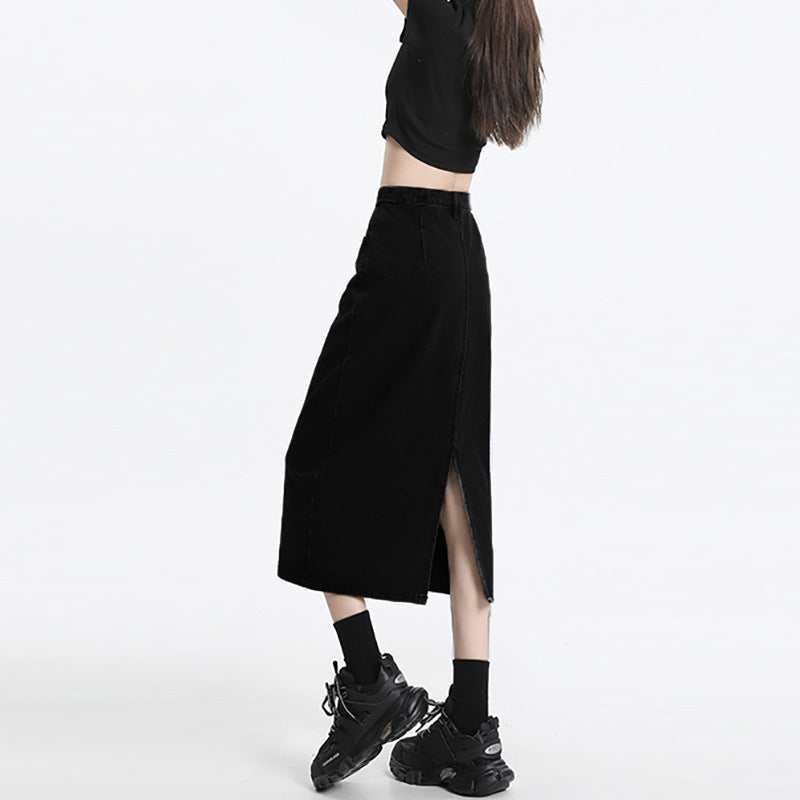 Women Mid Rise Straight A-Line Midi Skirt