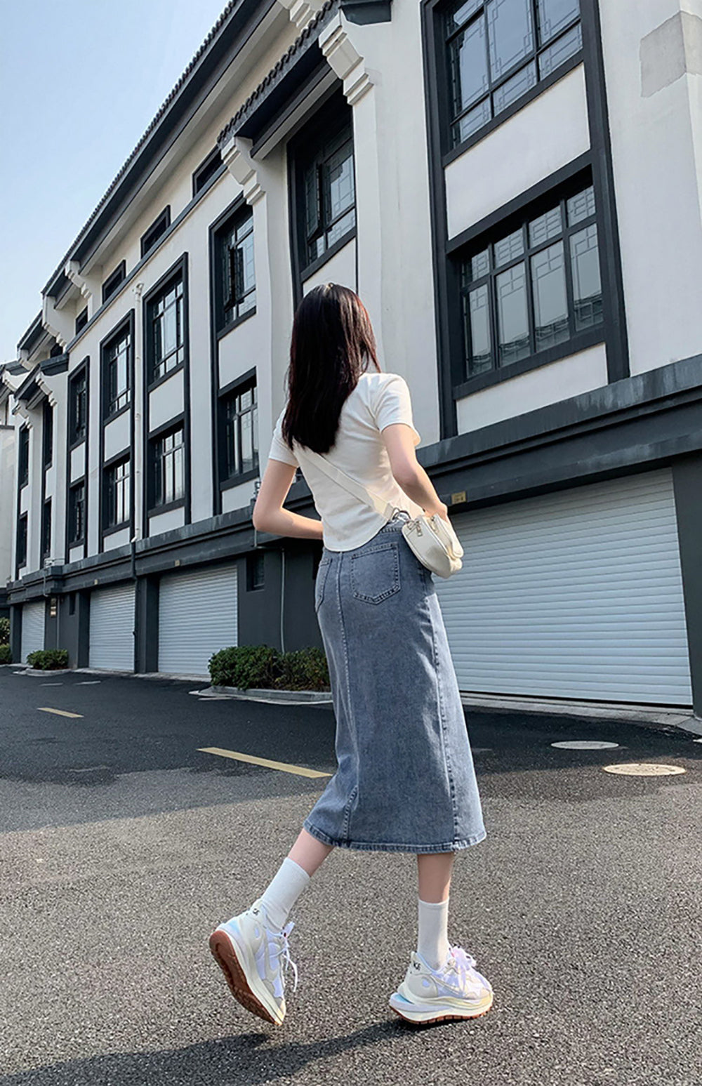 Women Straight Midi Skirt