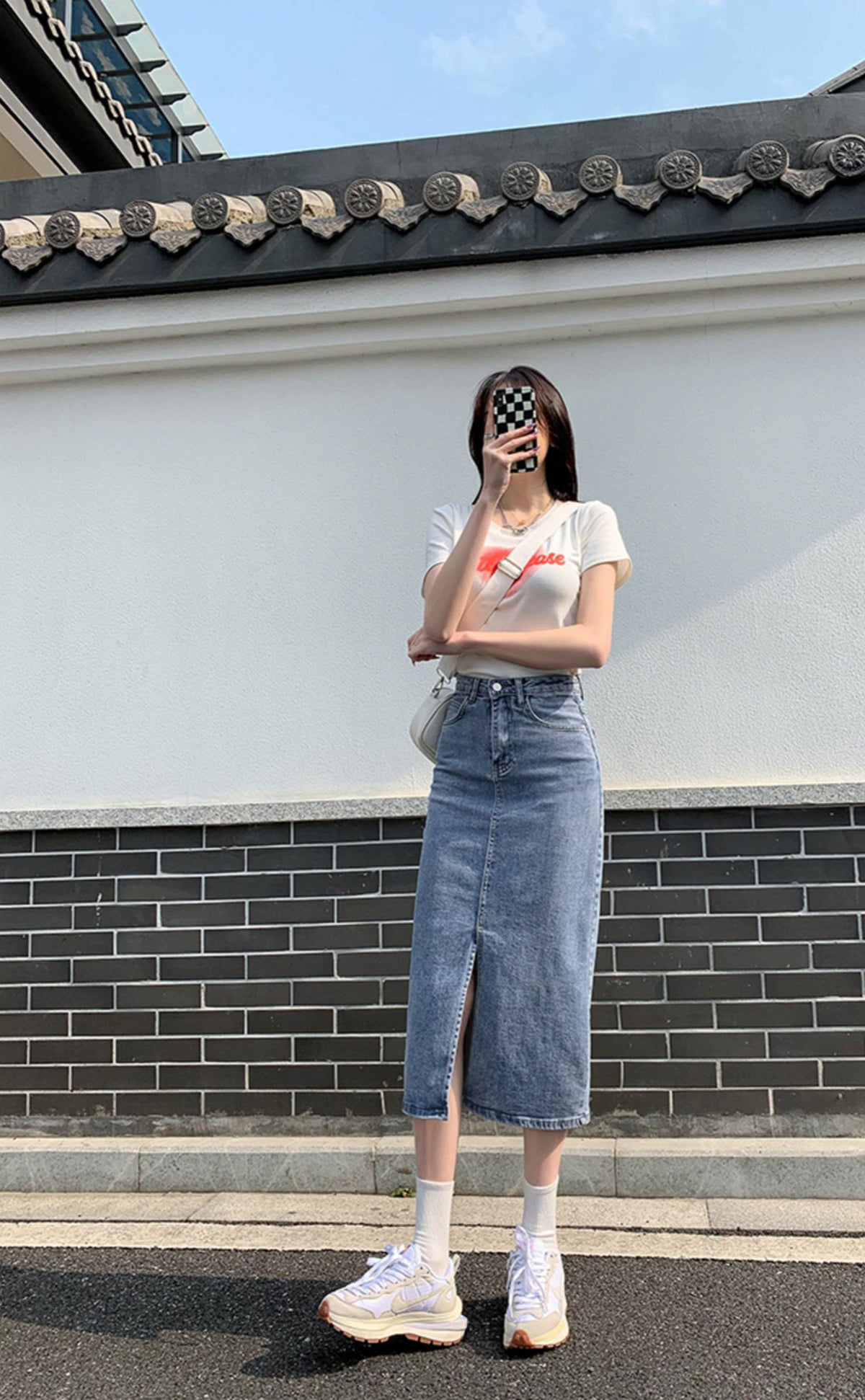 Women Straight Midi Skirt