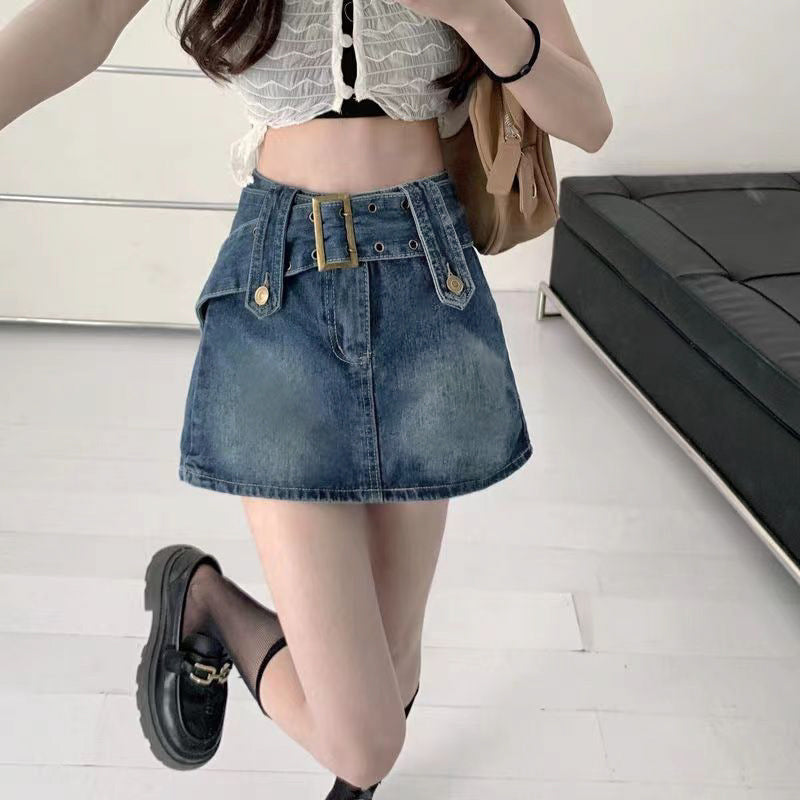Blue Pencil Mini Skirt