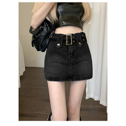 Black Pencil Opaque Straight Mini Skirt