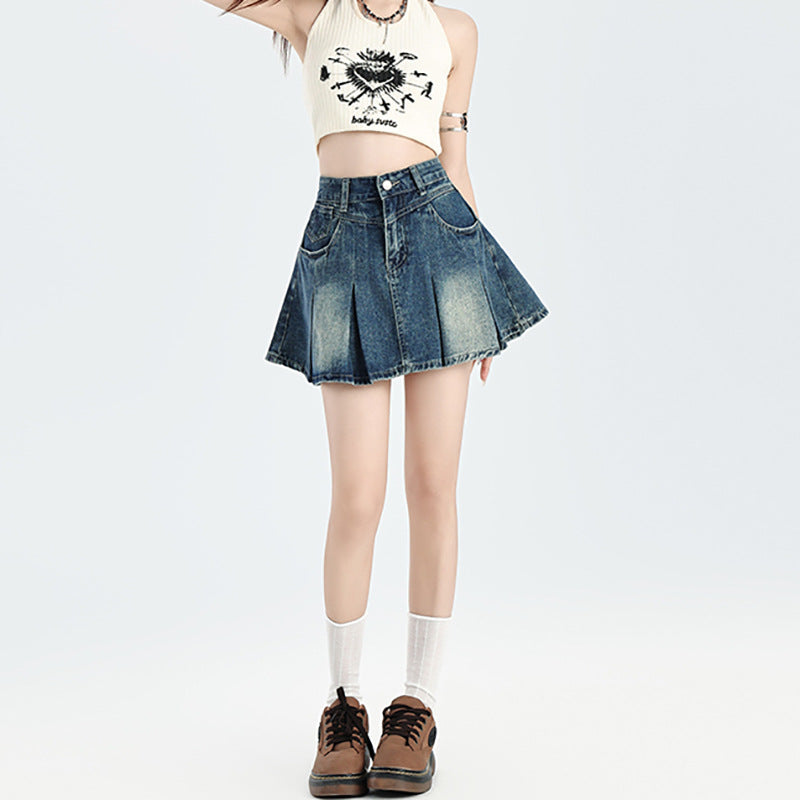 Pure Cotton Flared Mini Skirts