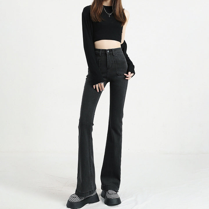Women Black Mom Fit Clean Look Jeans