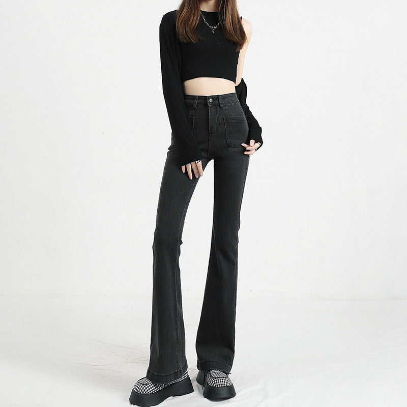 Women Black Mom Fit Clean Look Jeans