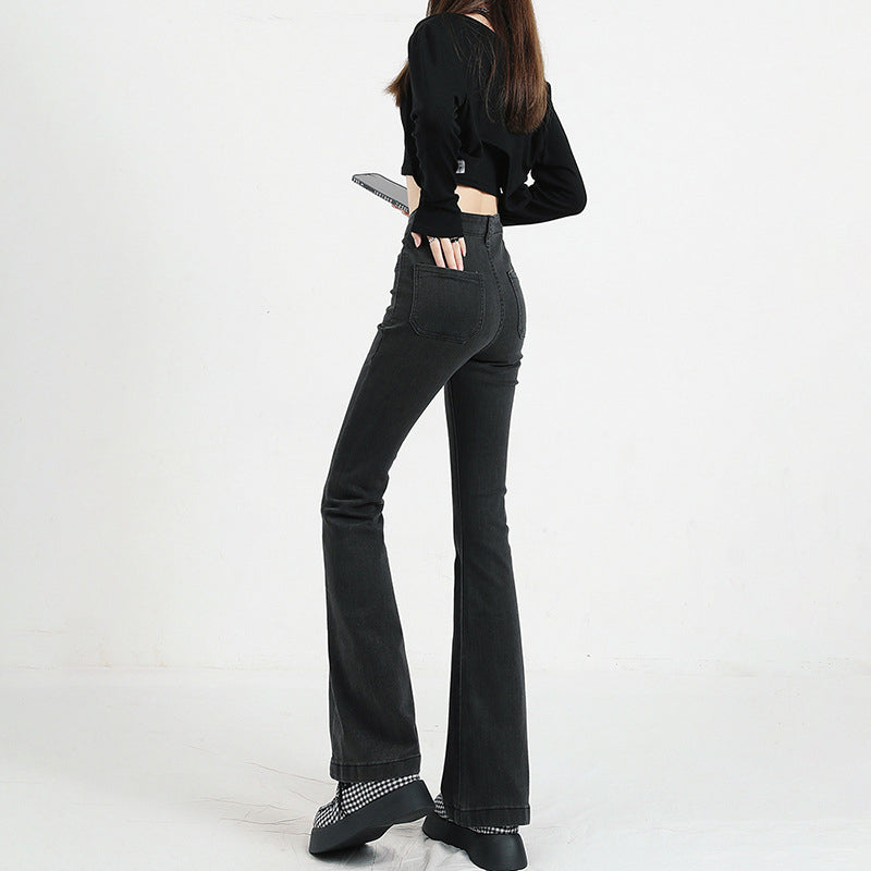 Women Black Mom Fit Clean Look Jeans