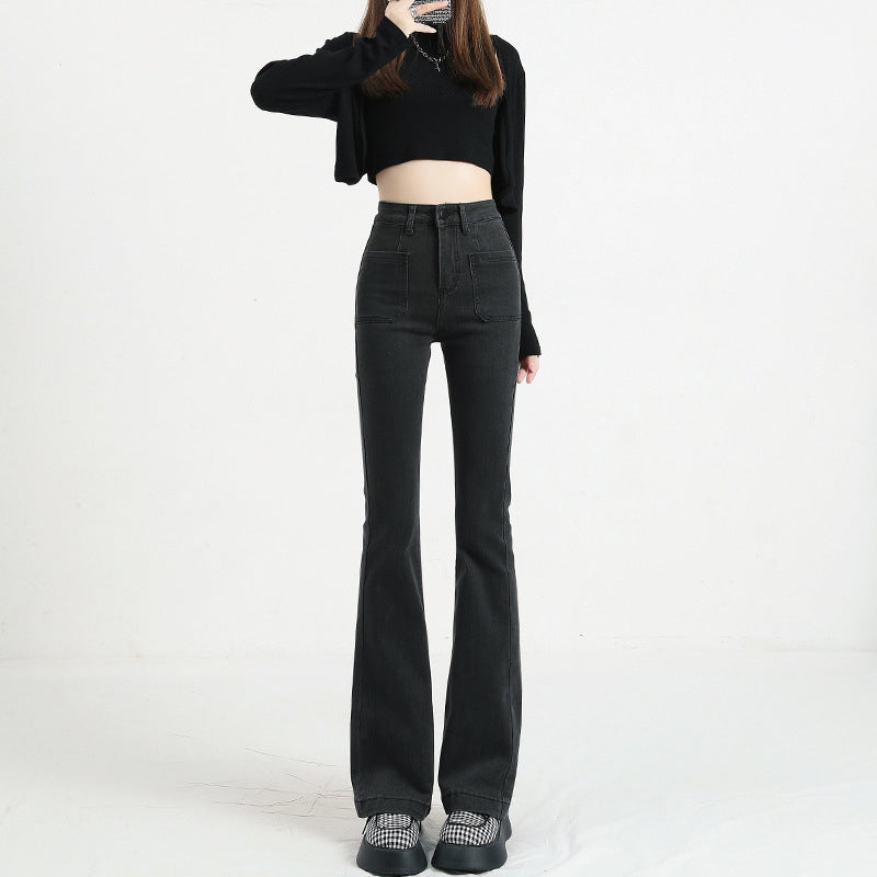 Women Black Mom Fit Clean Look Jeans