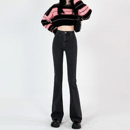 Women Flared Low Distress Jeans