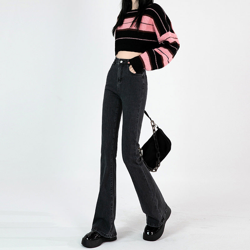 Women Flared Low Distress Jeans
