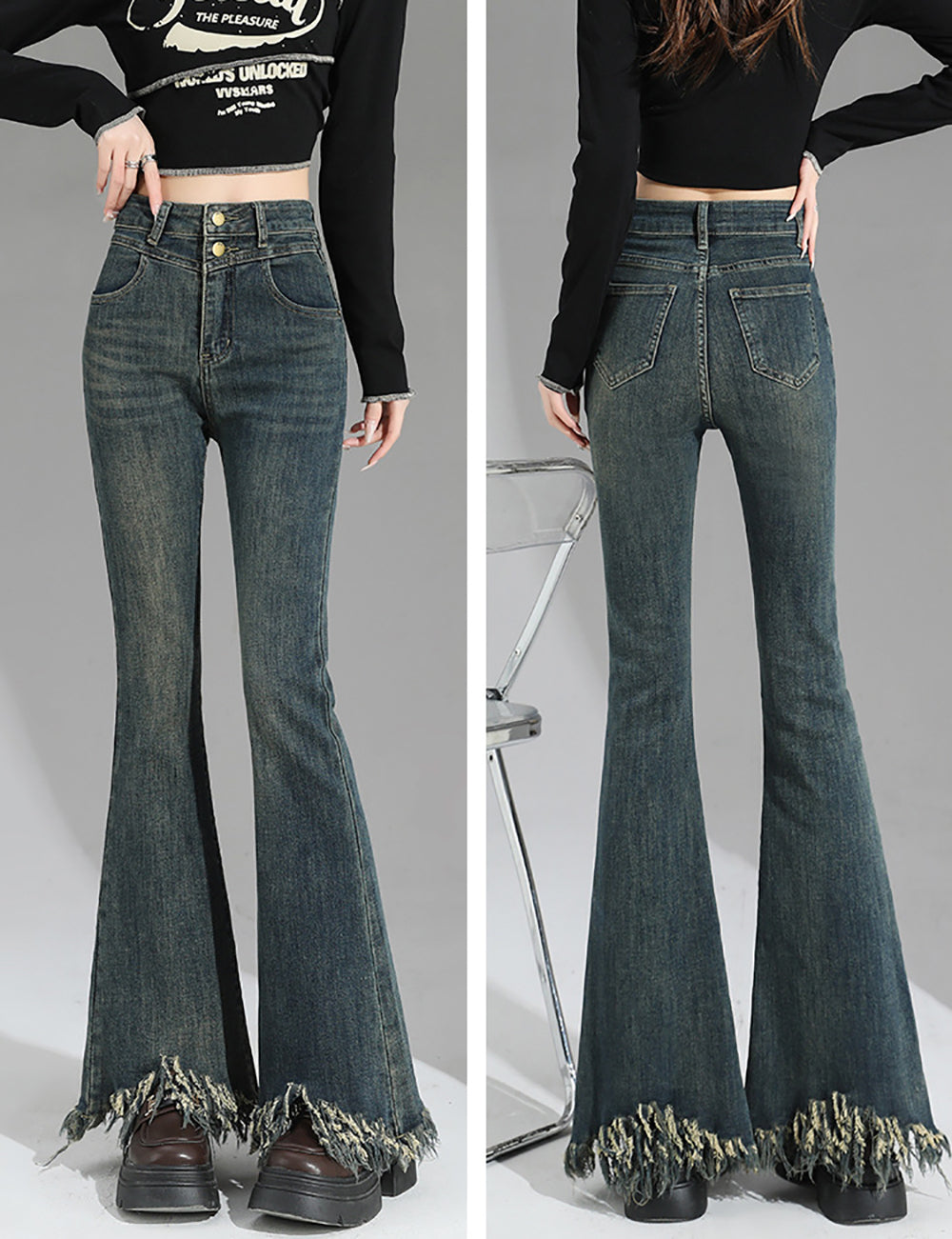 Women Mid-Rise Bootcut Light Fade Jeans