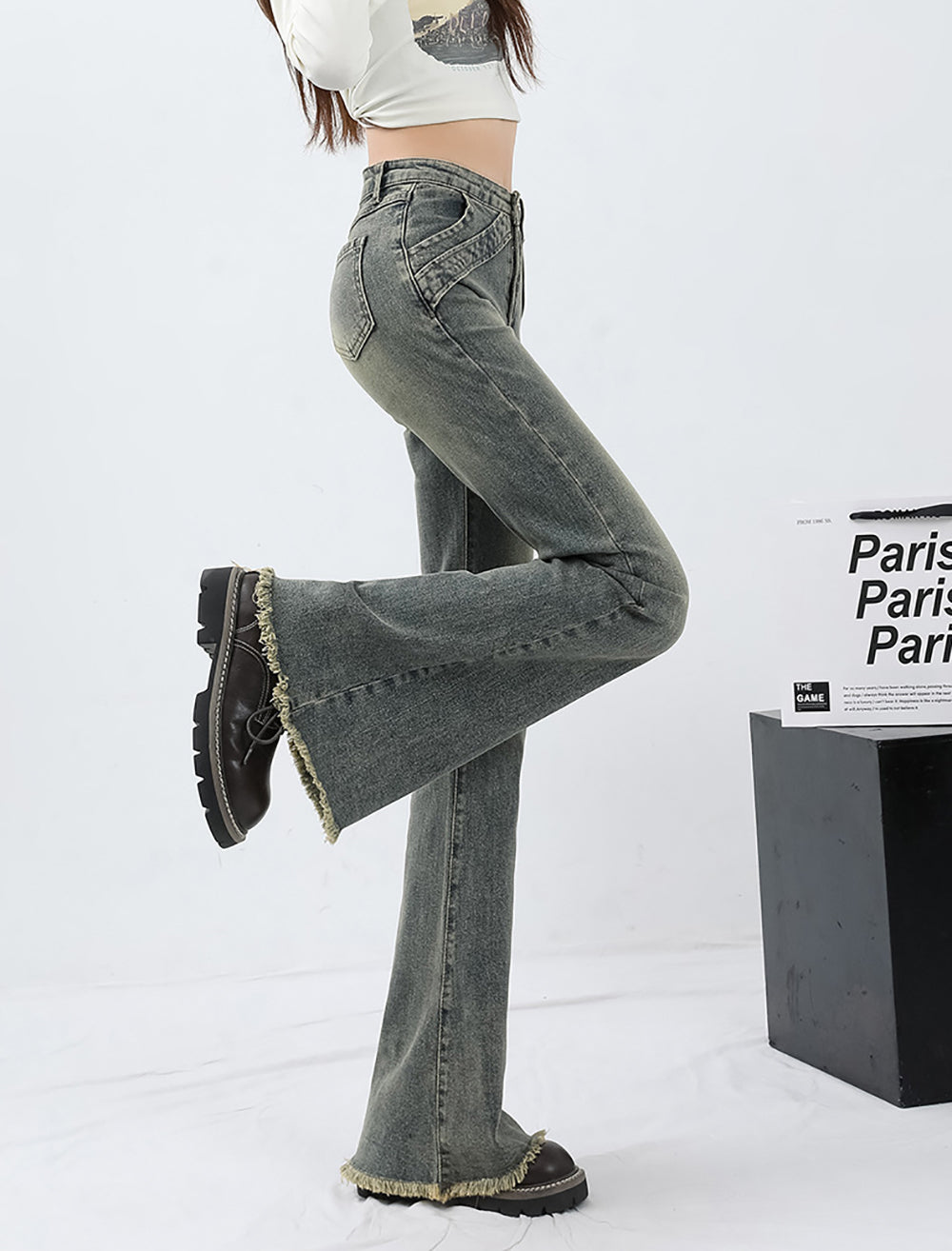 Women Bootcut Light Fade Jeans